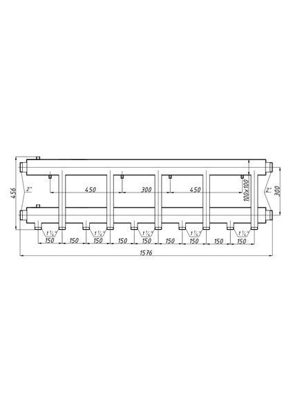 К52Н.150(300) Колектор в теплоізоляції 5+1 вниз до 175кВт