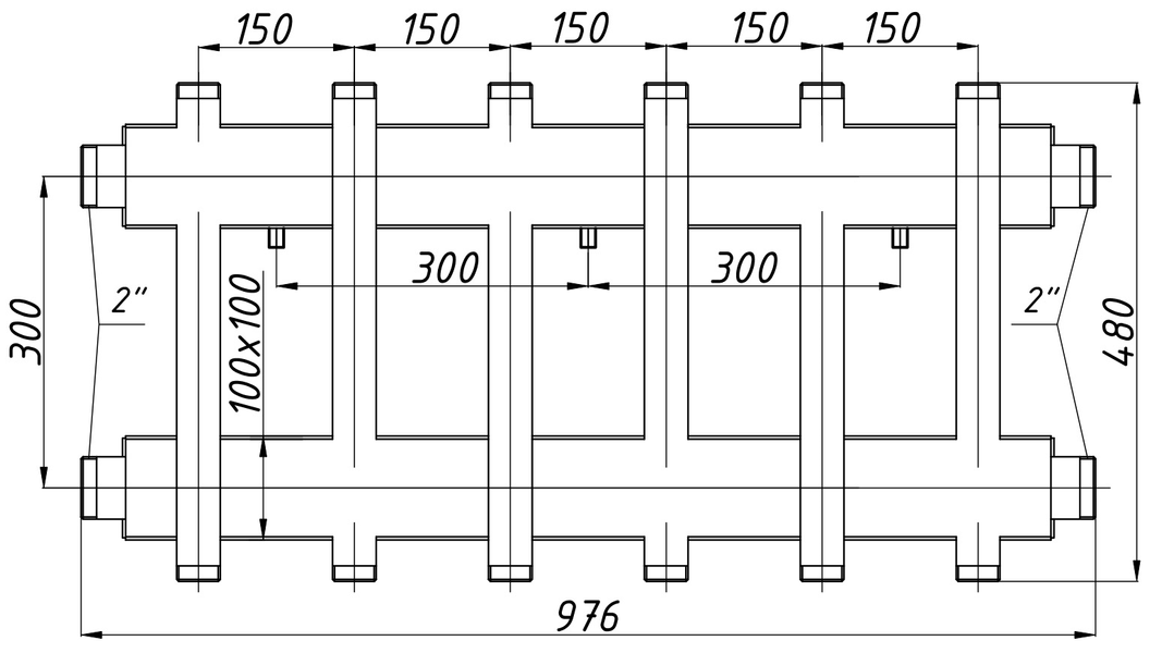 К62ВН.150(300) Колектор в теплоізоляції 6+1 вгору+вниз до 175кВт
